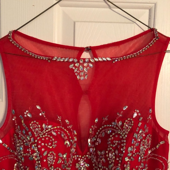 Red Prom Dress-The Cool Collection-Size 12 - Picture 6 of 7
